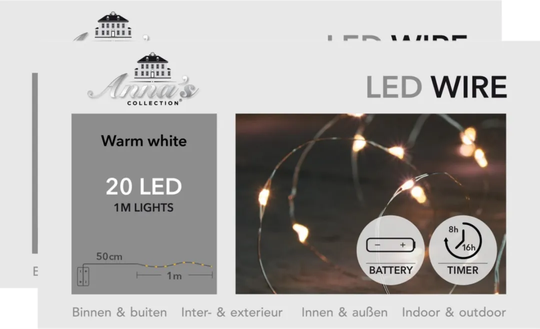 Anna's Collection Draadverlichting 40 LED Warm Wit