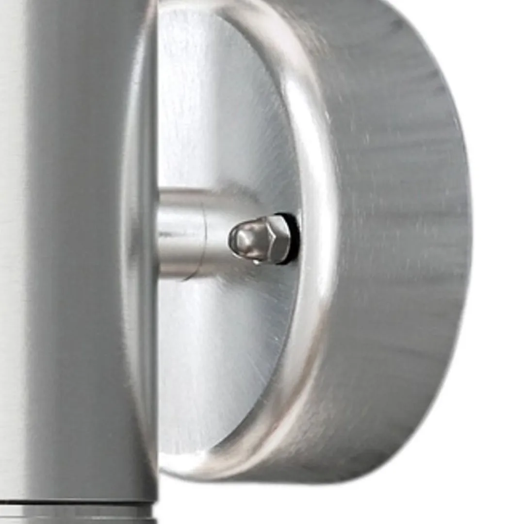 Konstsmide Monza Wandspot - 2x Warm Wit 3000K - Geborsteld Aluminium