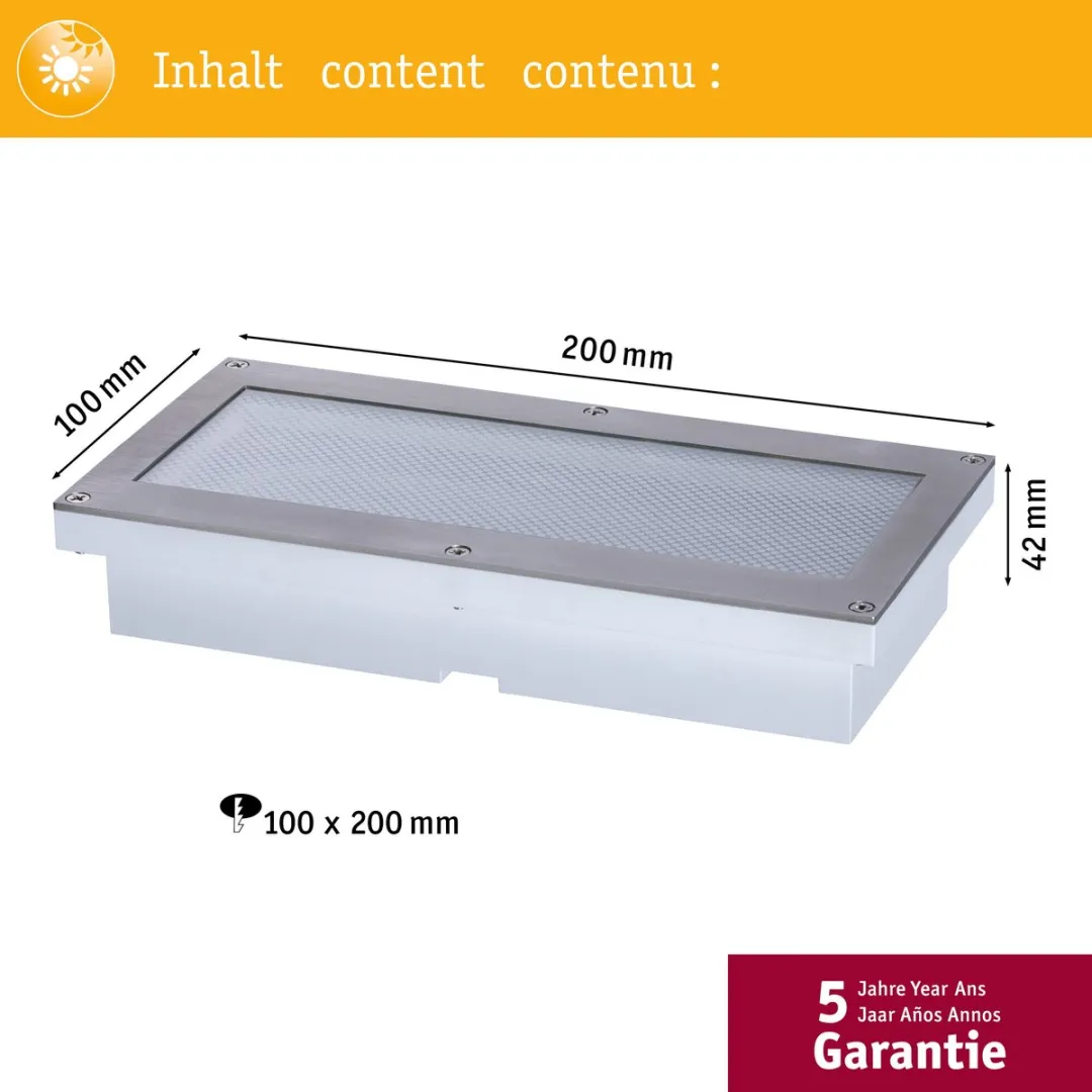 Paulmann Solar LED Grondinbouwlamp Aron Bewegingsmelder IP67 1.5W