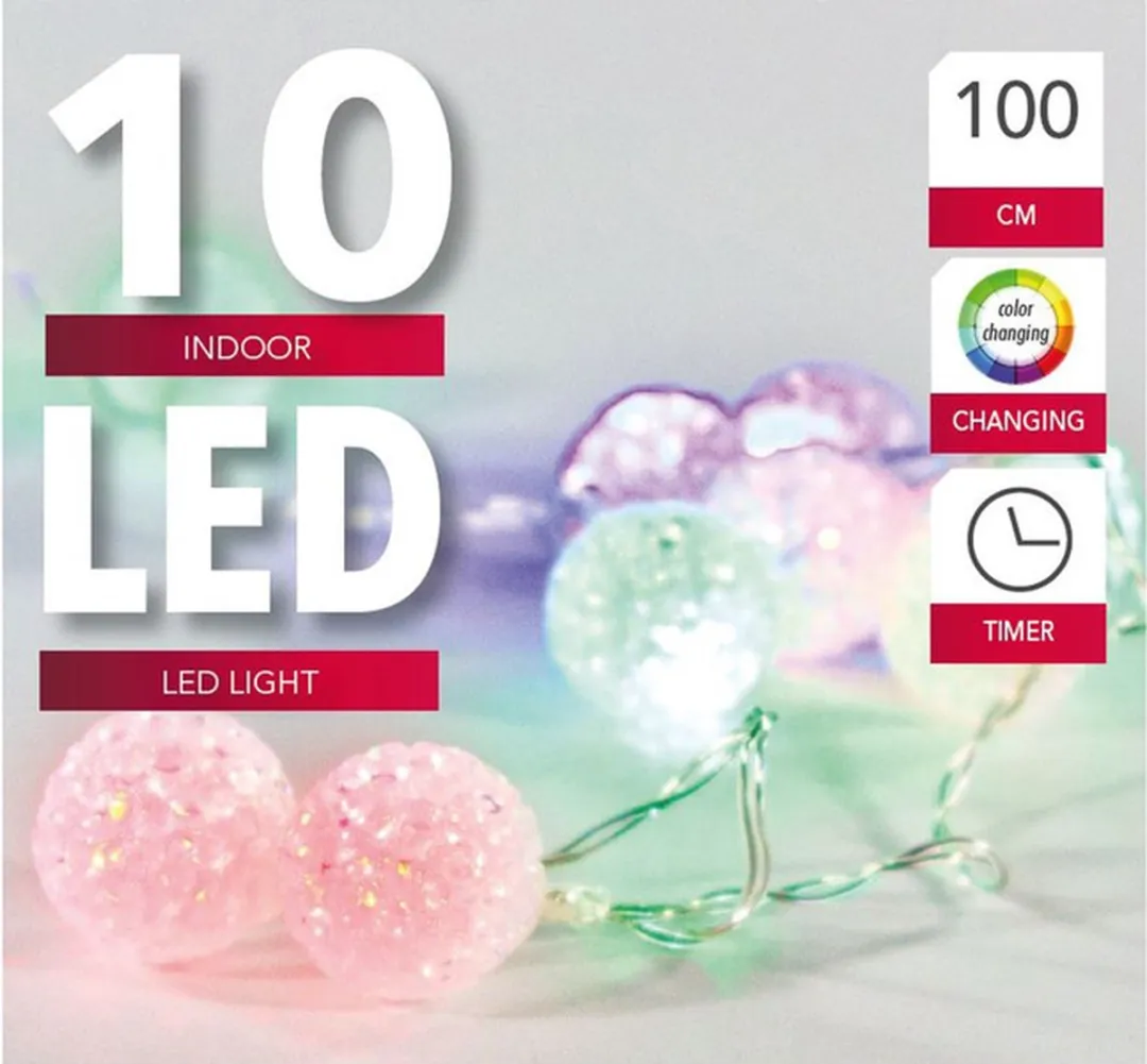 Svenska Living Lichtsnoer 10 Pastel Multicolour - 100cm - afbeelding 2 van 2