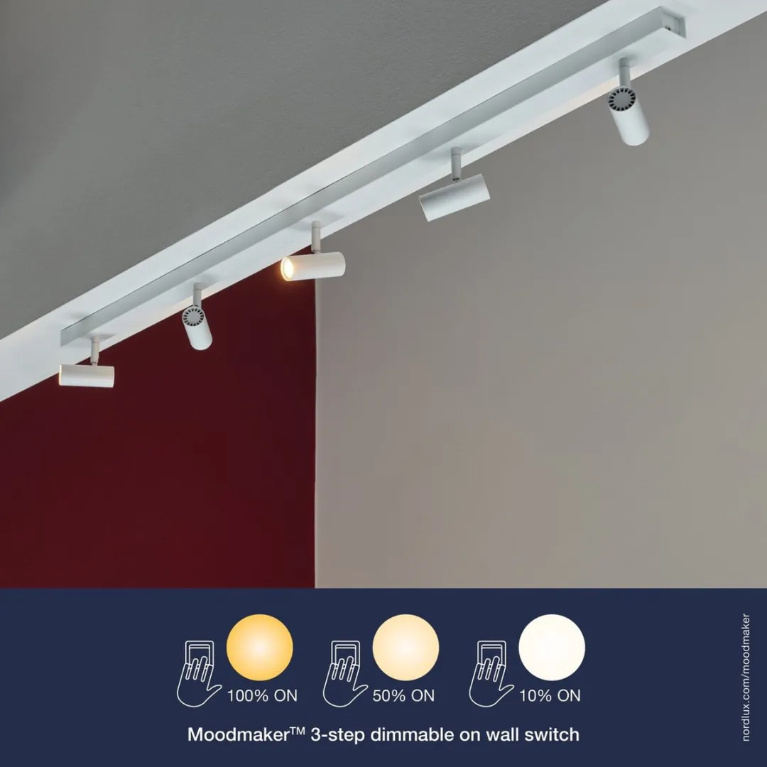 Nordlux Spot Omari 5 Lichtsbalk 118cm - Wit - afbeelding 6 van 6