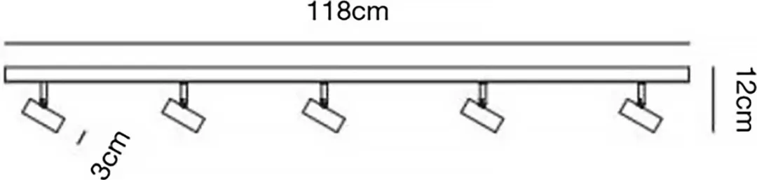 Nordlux Spot Omari 5 Lichtsbalk 118cm - Wit