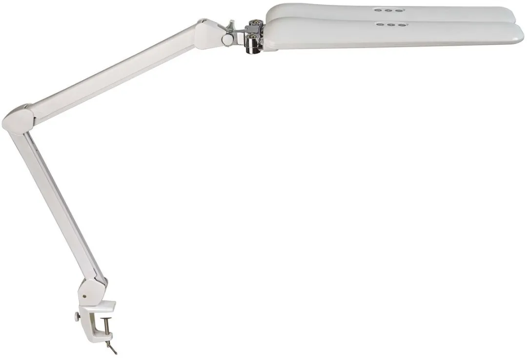 MAULcraft Duo Bureaulamp - LED - Wit - Dimbaar - Tafellamp met Klem - Touch Bedienbaar