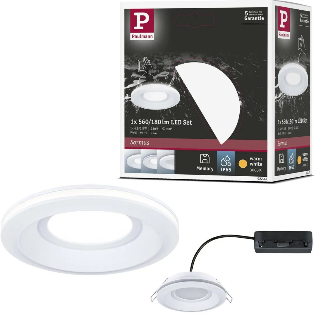 Paulmann Sormus LED-inbouwlamp 4,8W 300lm 100mm