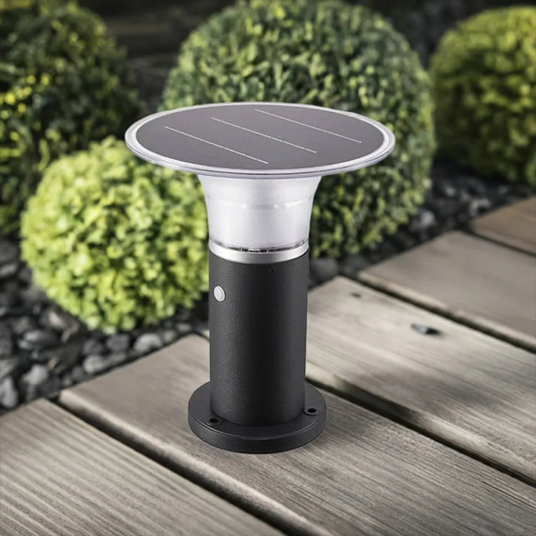 Lybardo Solar Sokkellamp 28cm - Zwart