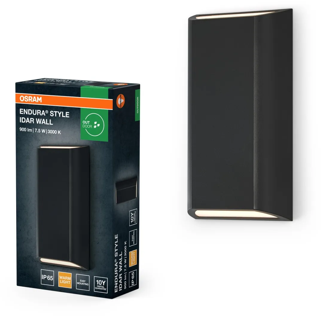 Osram Endura Style Idar Wandlamp 7,5W 340lm - Donkergrijs