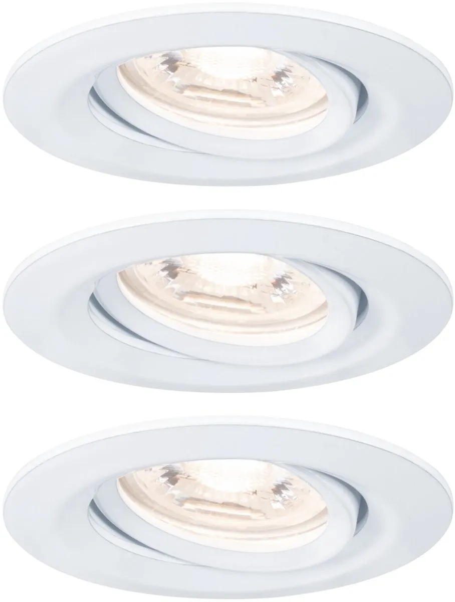 Paulmann Nova Mini Coin Basisset LED-inbouwlamp 3x4W 310lm 2700K - Wit mat