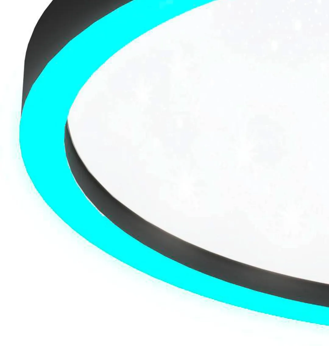 EGLO connect.z Montemorelos-Z Smart Plafondlamp - Ø 57 cm - Zwart/Wit - Instelbaar RGB & wit licht - Dimbaar - Zigbee