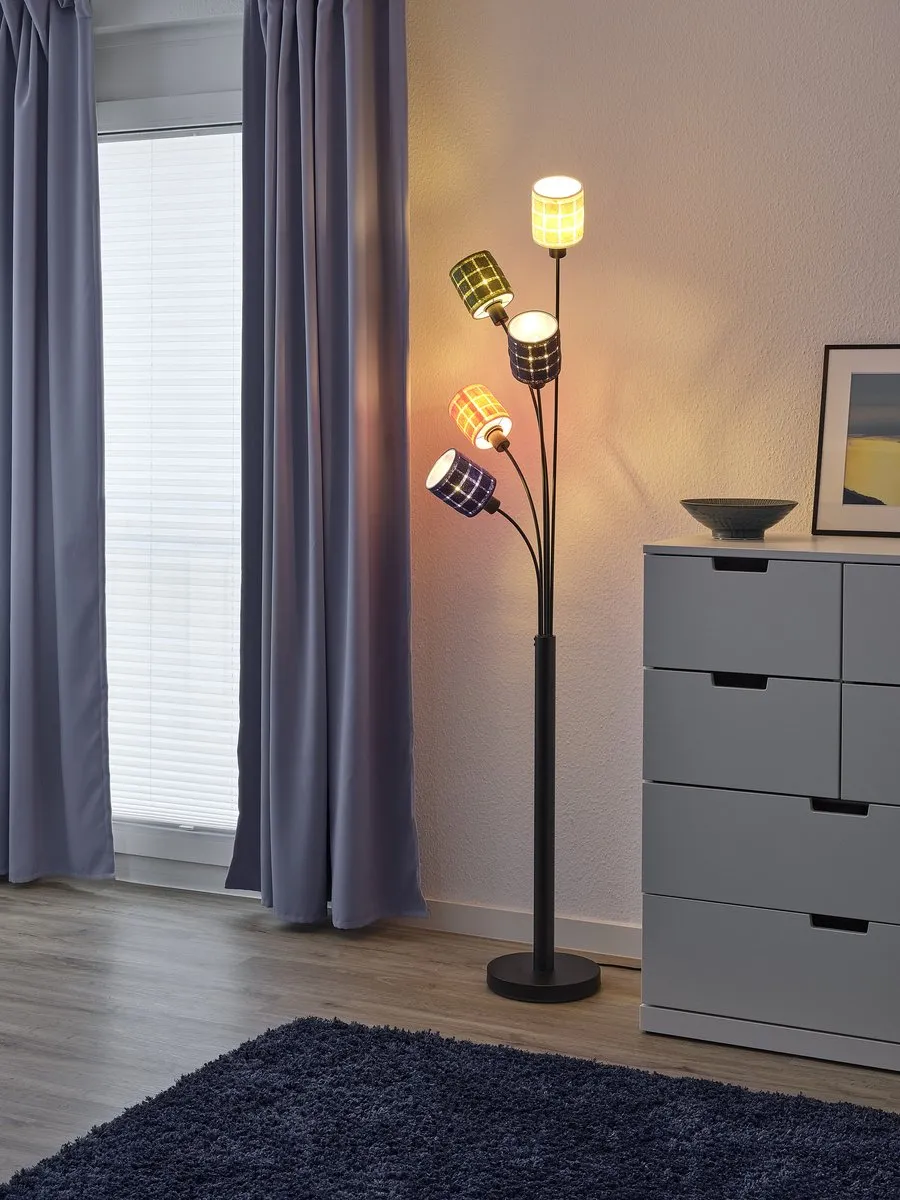 Osram Decor Felt Weaving Vloerlamp - 5xE14 - 1730mm - Multicolor - afbeelding 6 van 6