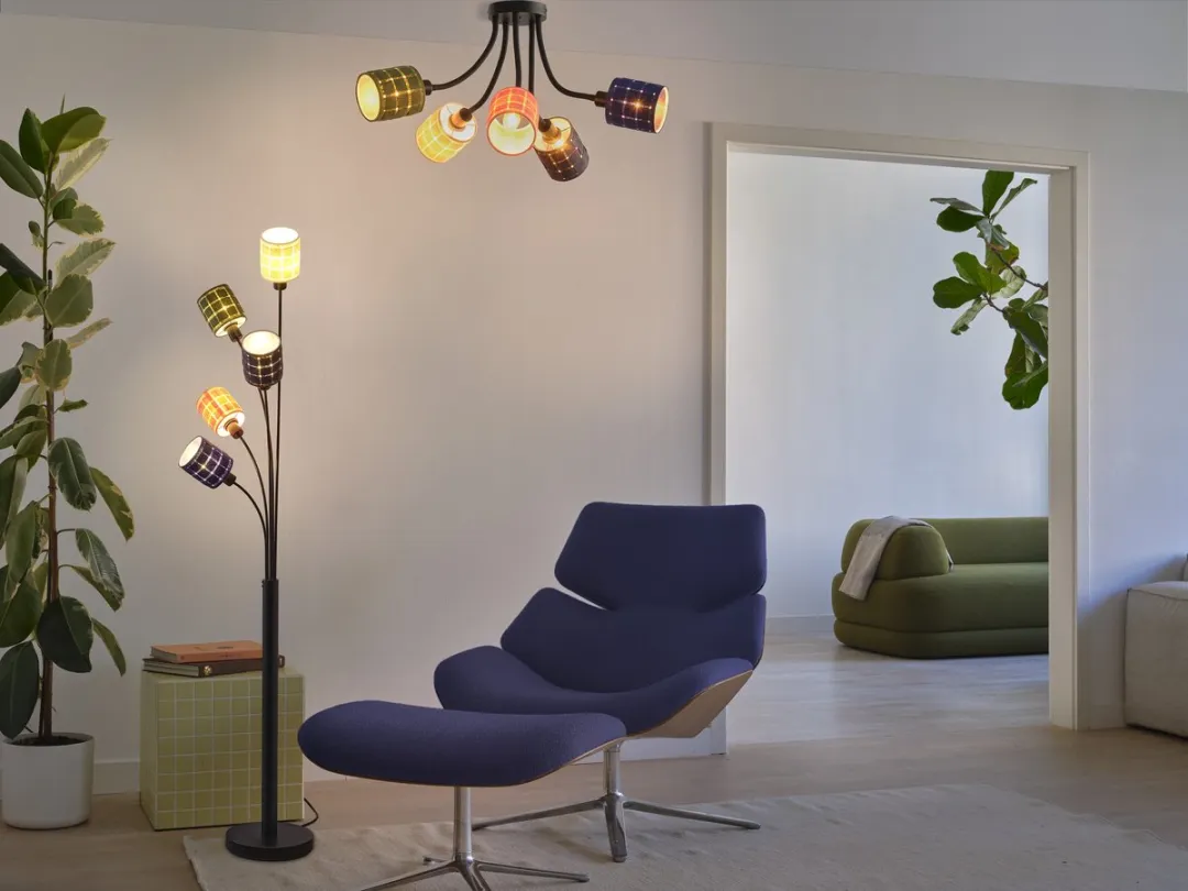 Osram Decor Felt Weaving Vloerlamp - 5xE14 - 1730mm - Multicolor