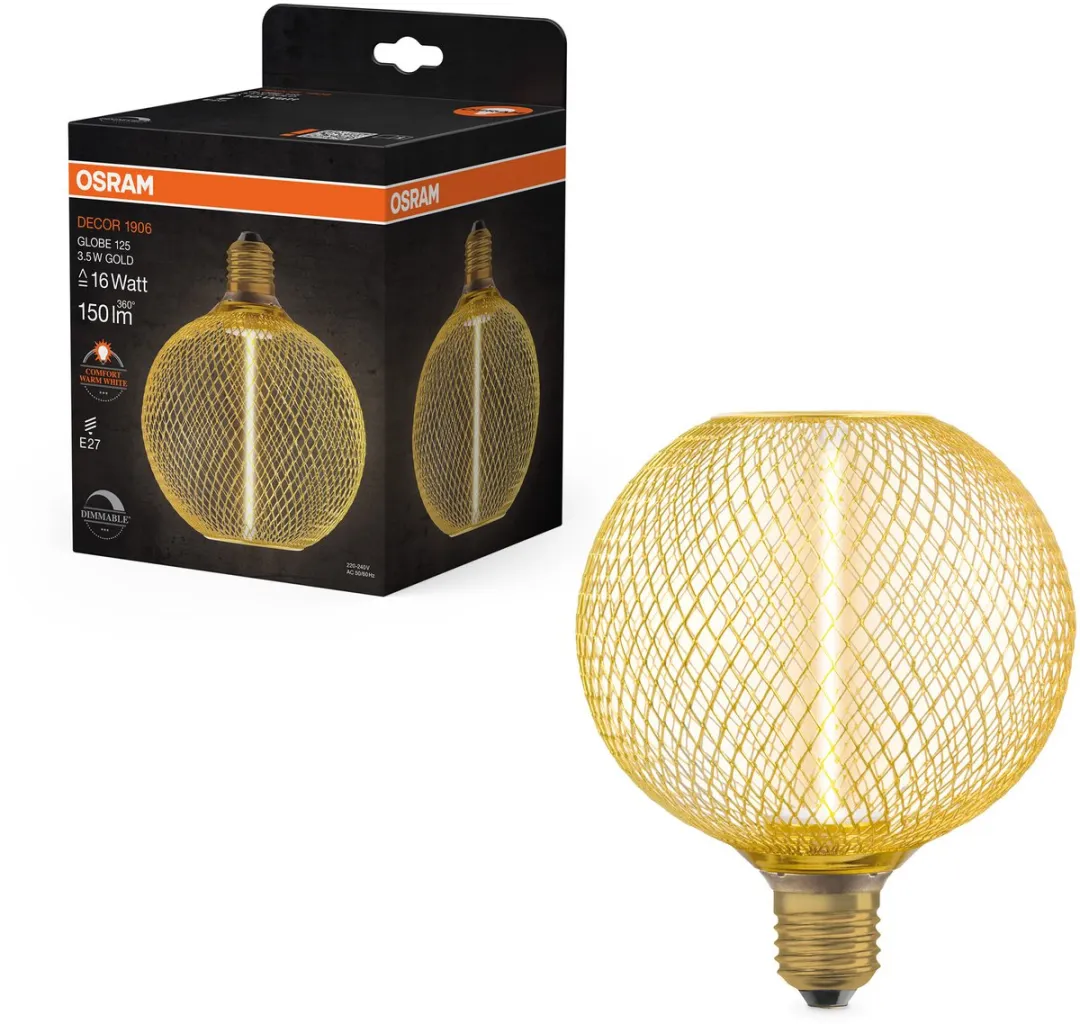 Osram Decor LED-lamp E27 3,5W 150lm - Goud - Helder glas
