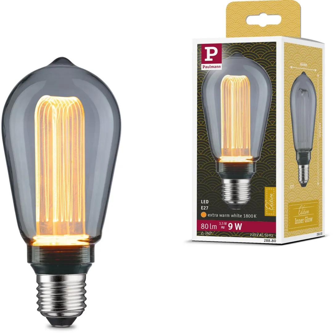 Paulmann Inner Glow Edition LED-kolf E27 3,5W 80lm 1800K Rookglas