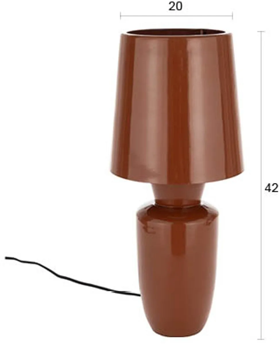 Zuiver Classy Tafellamp Terra Rood - 20cm - afbeelding 6 van 6