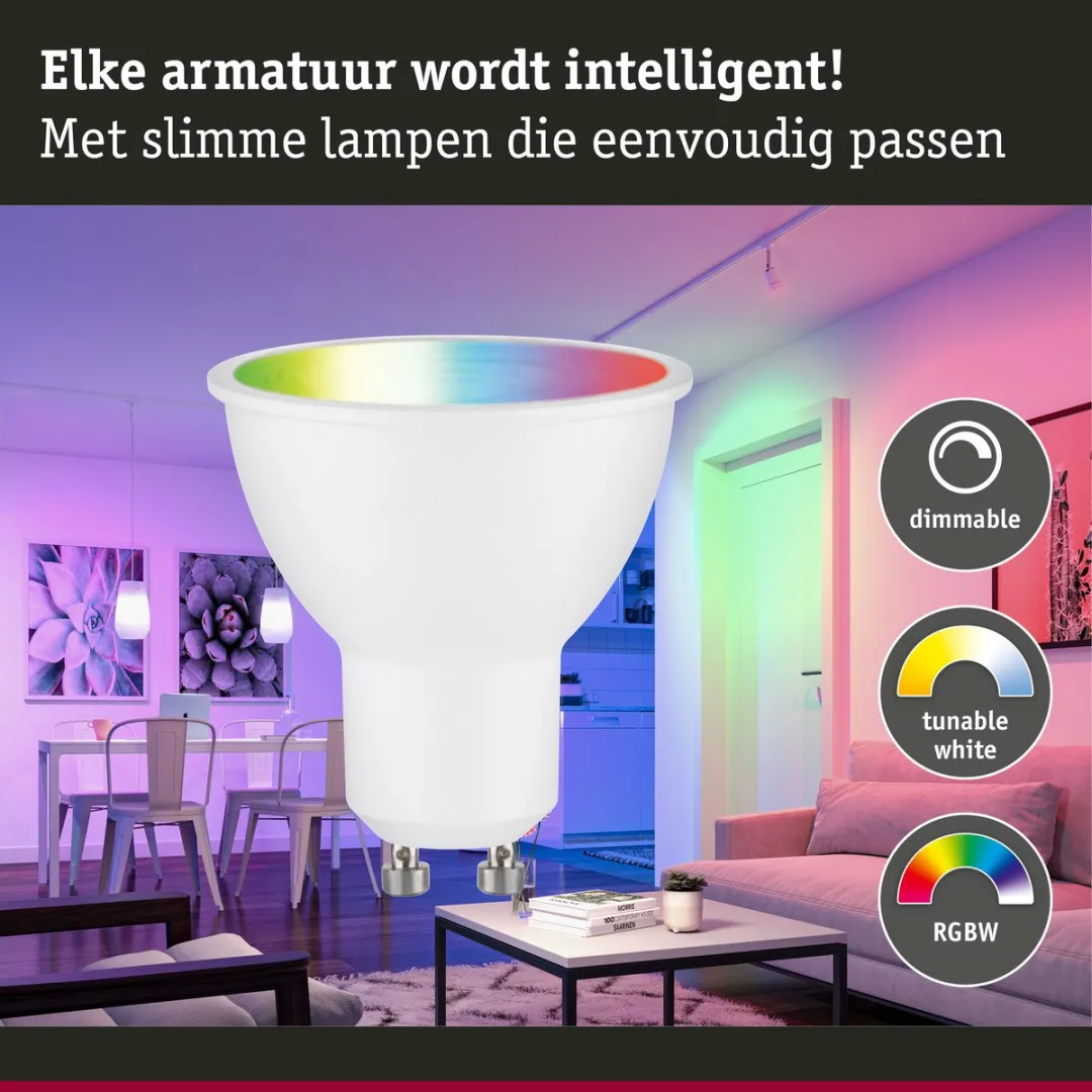 Paulmann Smart Home Zigbee 3.0 LED Reflector GU10 350lm RGBW - 4,8W - Mat