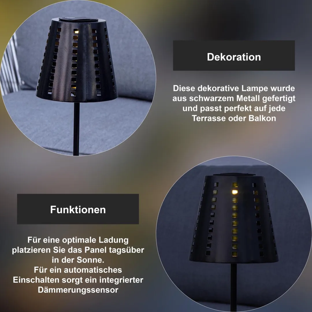Star Trading Sola Tafellamp Zonne-energie - 1 Lichtpunt - Ø15cm - Zwart