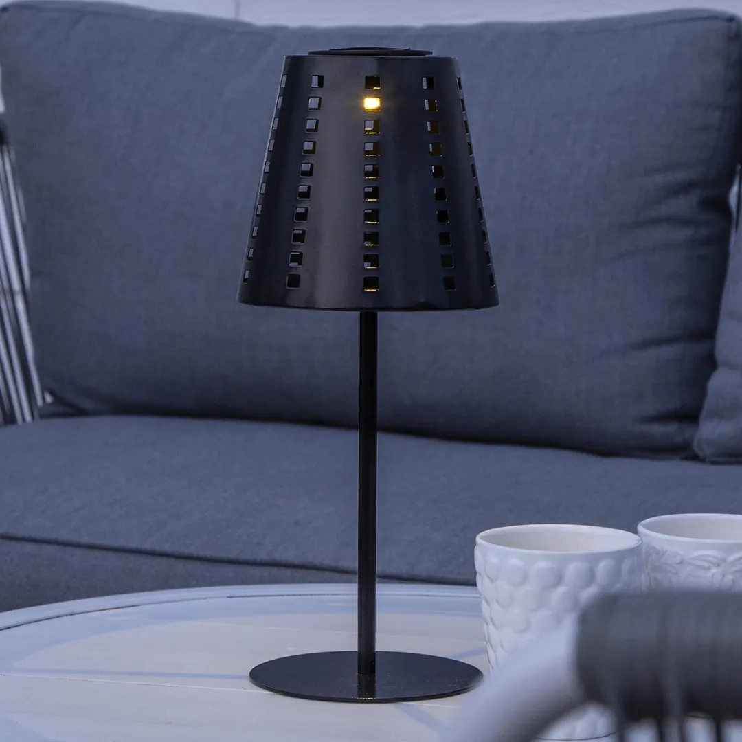 Star Trading Sola Tafellamp Zonne-energie - 1 Lichtpunt - Ø15cm - Zwart