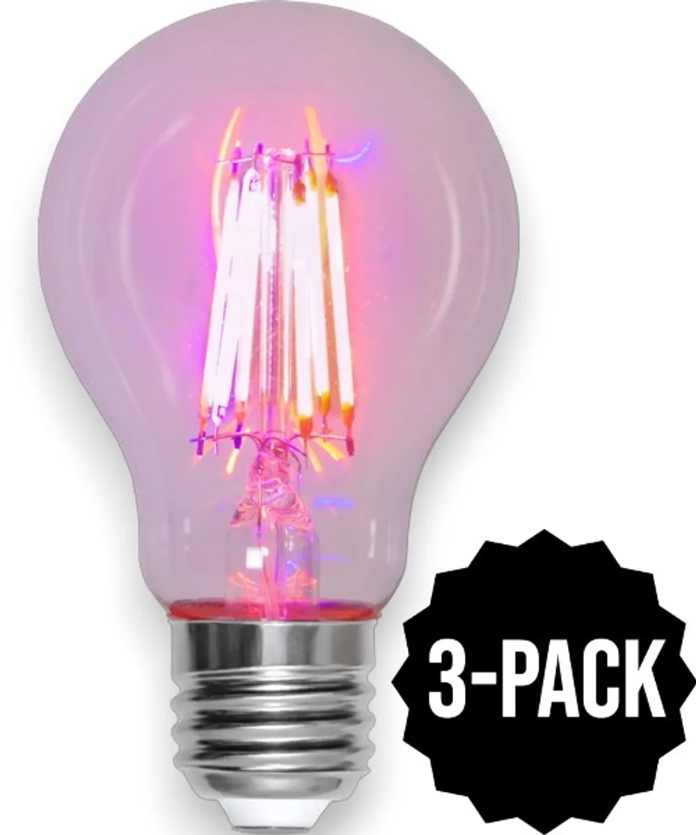 Star Trading 3-Pack Standaard Bol E27 6.5W Rood