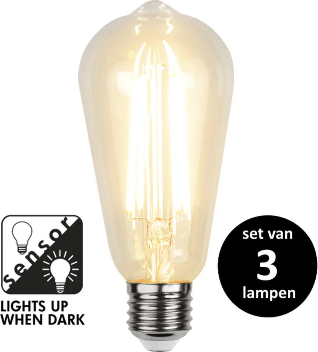 Star Trading Edison Sensorlamp Dag/Nacht 3.5W