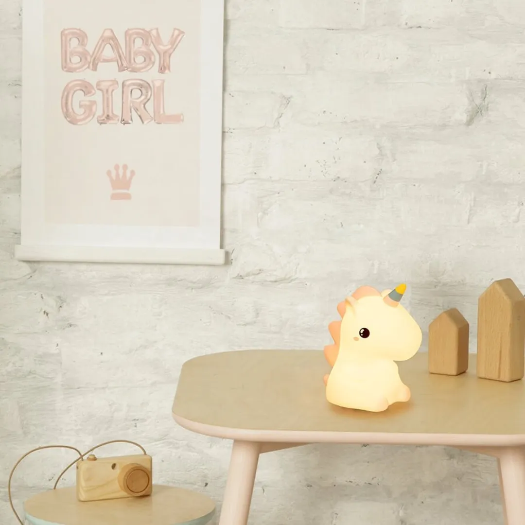 Eurekakids Unicorn Nachtlamp - Roze/Wit