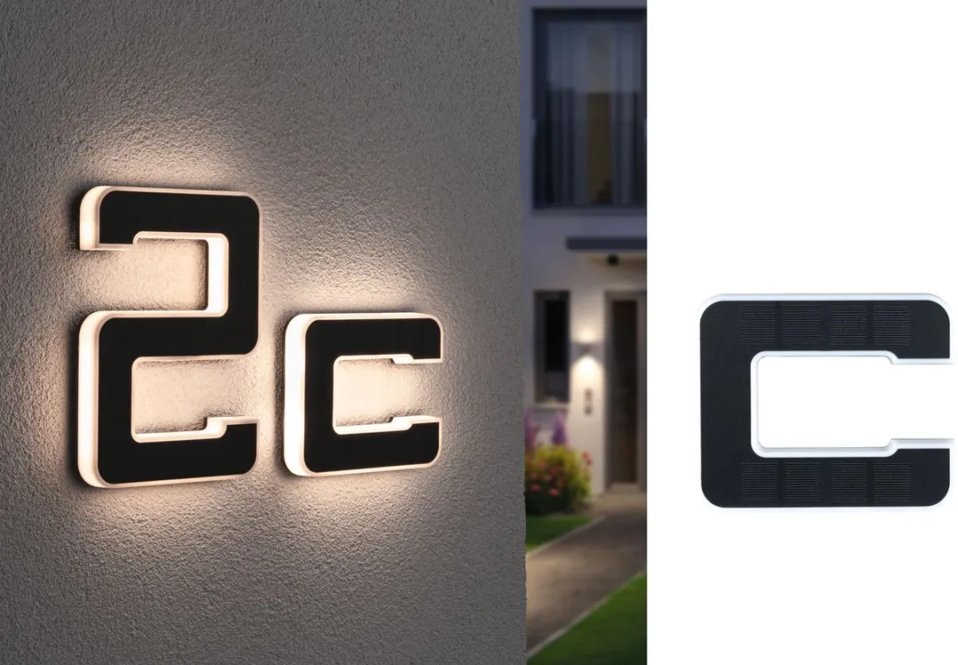 Paulmann Solar LED-Huisnummerverlichting Letter C