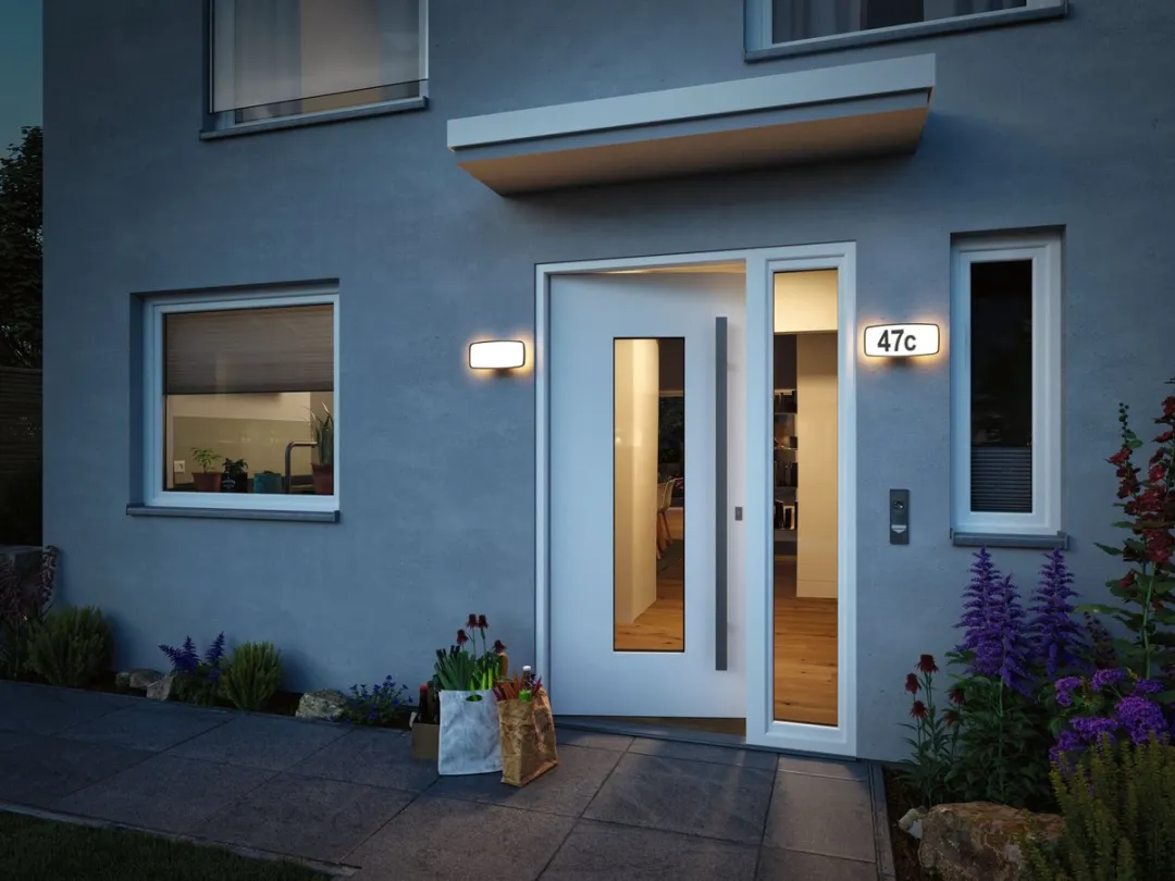 Paulmann Sheera LED Huisnummerverlichting Schemersensor - 6,5W 3000K IP44 Antraciet