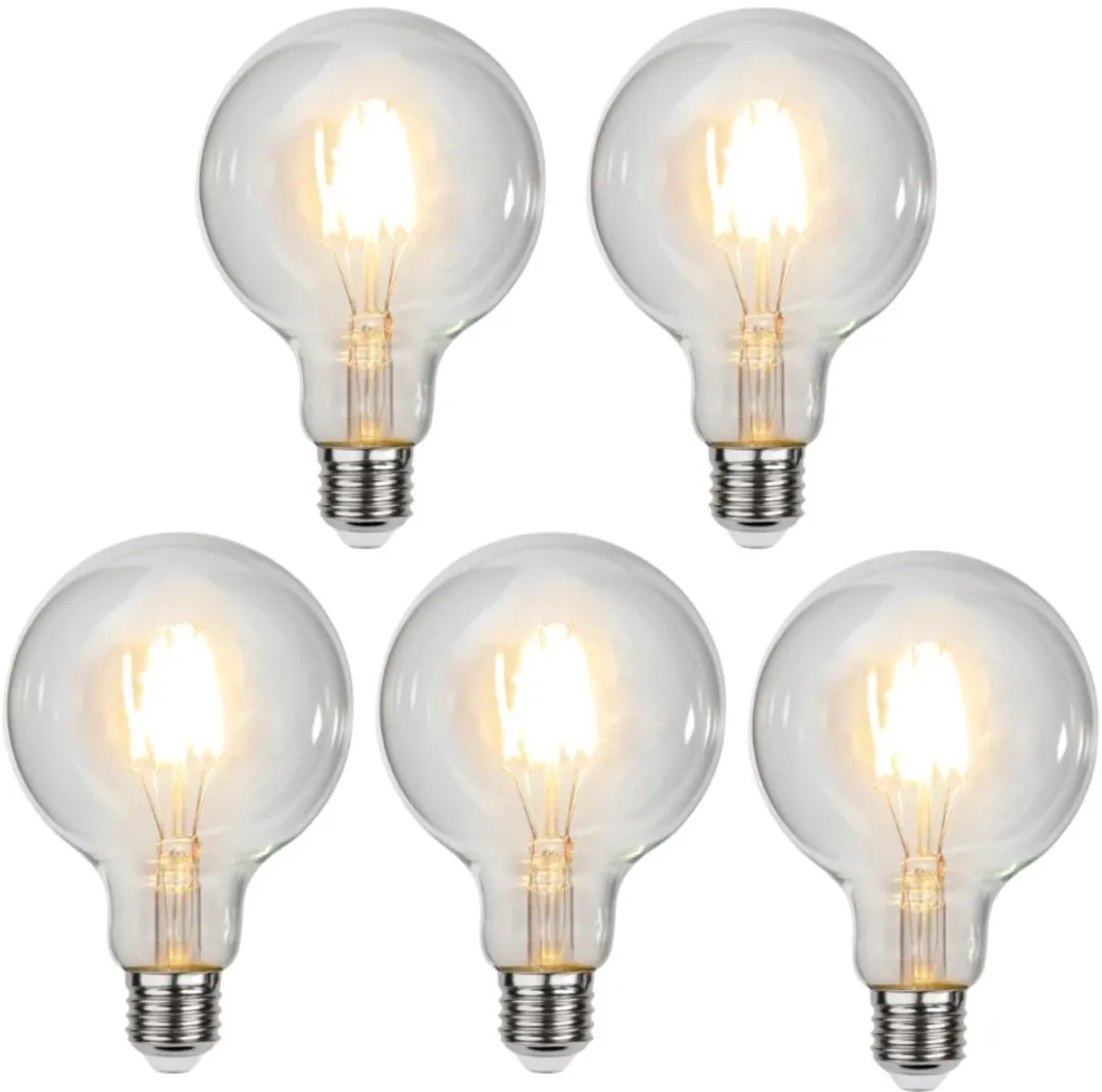 Star Trading G95 Bol E27 4.7W Extra Warm Wit - 5 Stuks