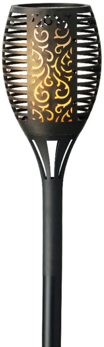 Lumineo Solar Tuinlampen 6x - Vlam-effect - 61cm - Brons - afbeelding 6 van 6
