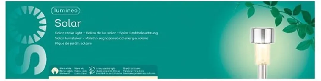 Lumineo Solar Prikspot LED 2x - 4x5 LED - Ø4,5cm - Warm Wit