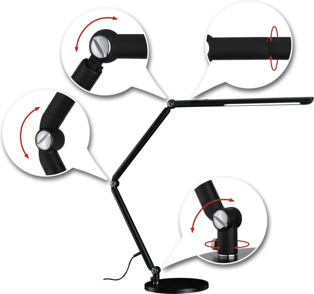 Paulmann LED-bureaulamp FlexBar 700lm 9,5W - Zwart
