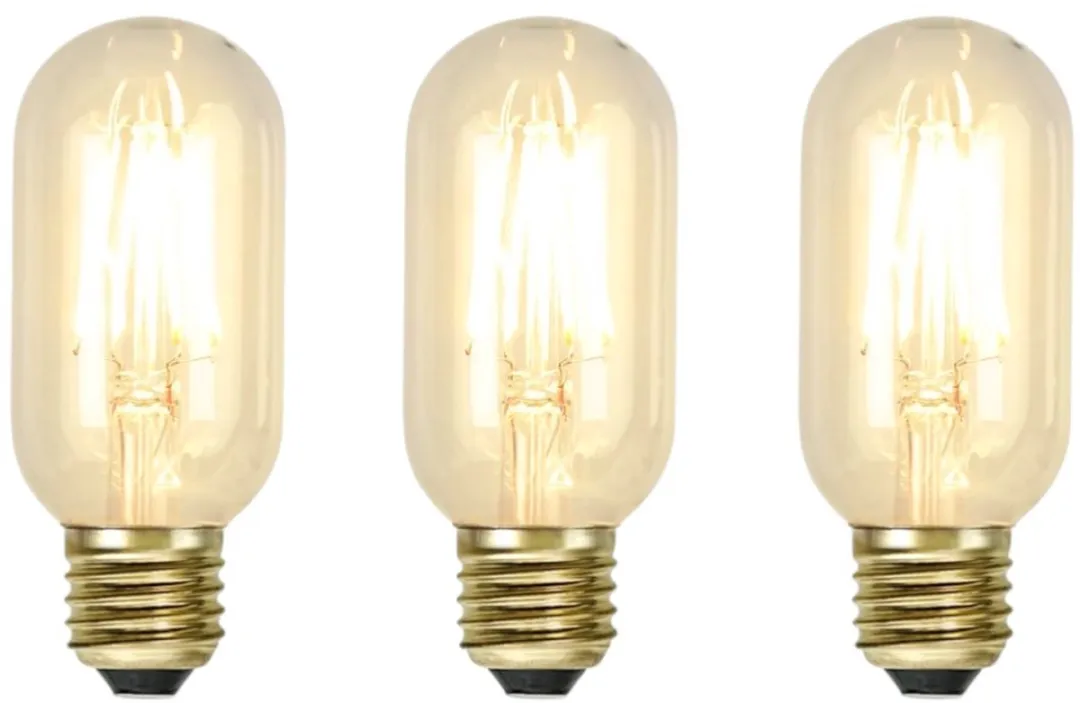 Star Trading Staaflamp E27 1.6W Super Warm Wit - 3 Stuks