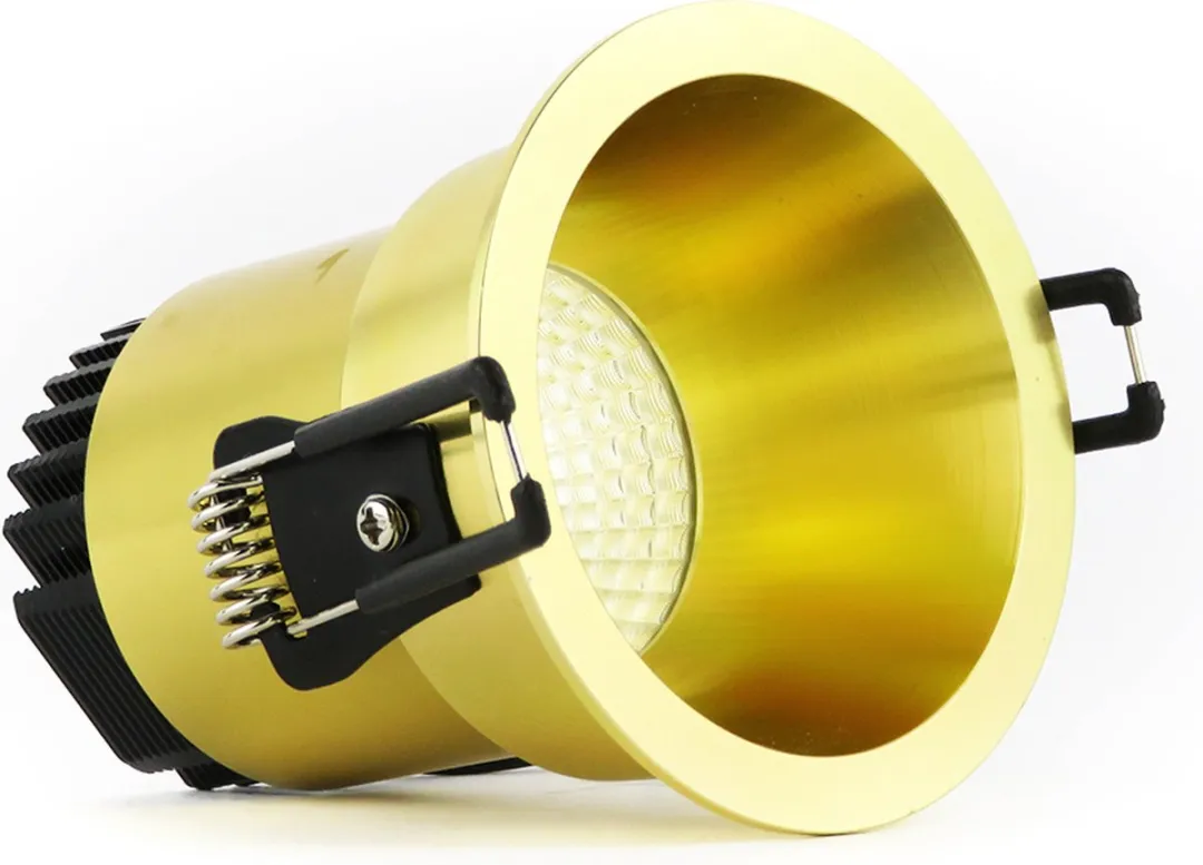 2X Gouden LED Inbouwspot - 5W - 3000K Warm Wit - ⌀80mm - Anti glare - Hoogwaardig Aluminium - Energiezuinig & Duurzaam