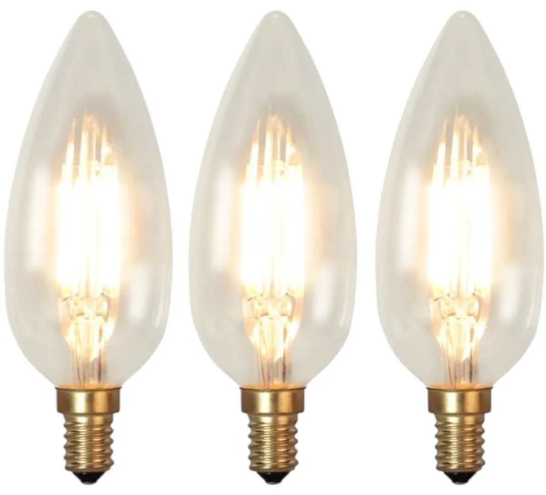 Star Trading Kaarslamp E14 3W Super Warm Wit - 3 Stuks