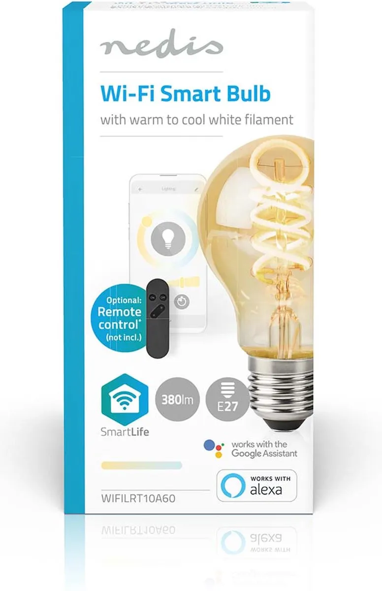 Nedis SmartLife LED Filamentlamp E27 360lm - Goudkleurig - afbeelding 6 van 6