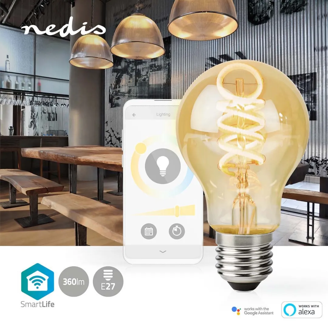 Nedis SmartLife LED Filamentlamp E27 360lm - Goudkleurig