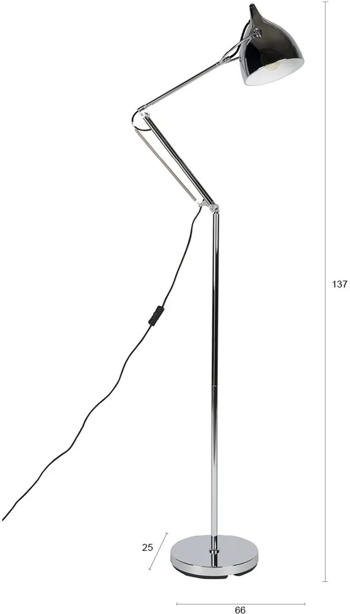 Zuiver Reader Vloerlamp - 13W - Zilver - afbeelding 6 van 6