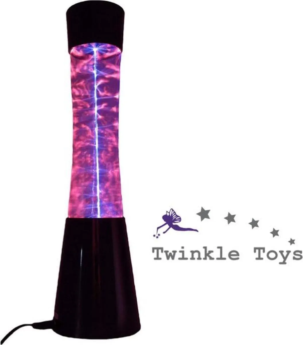 Twinkle Toys Plasma Tube Light - Roze licht 7.5cm - Zwart
