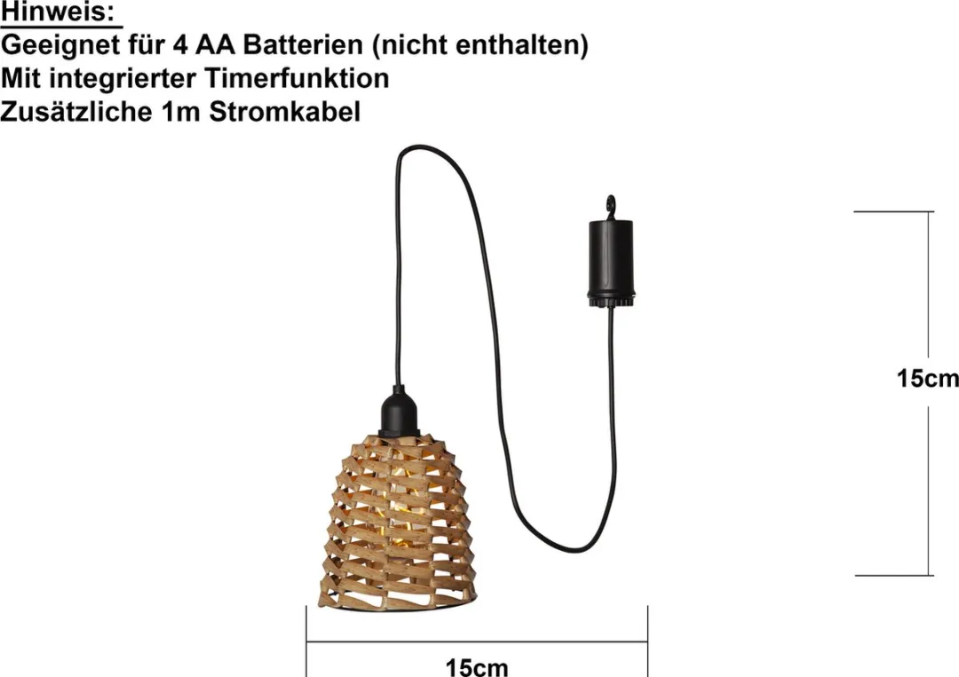 Star Trading Twine Hanglamp - Bruin