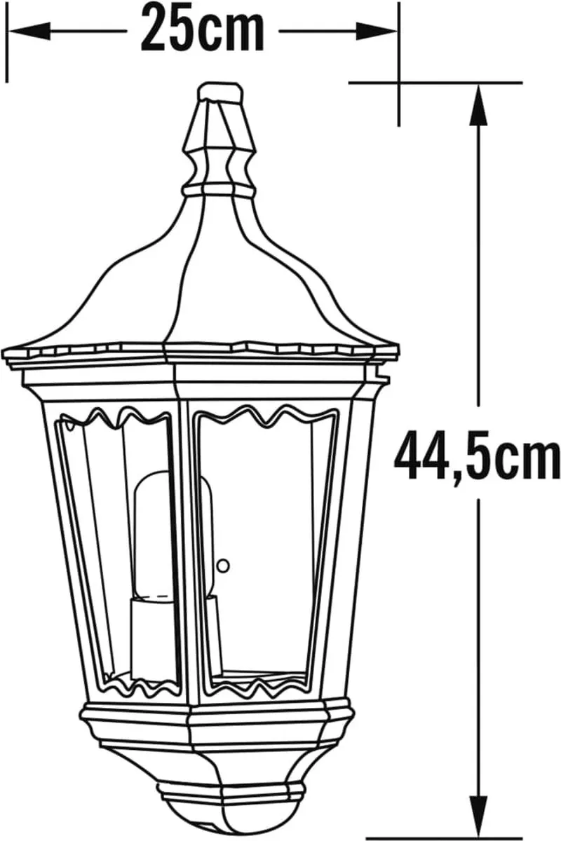 Konstsmide Firenze Wandlamp 44.5cm - Matzwart