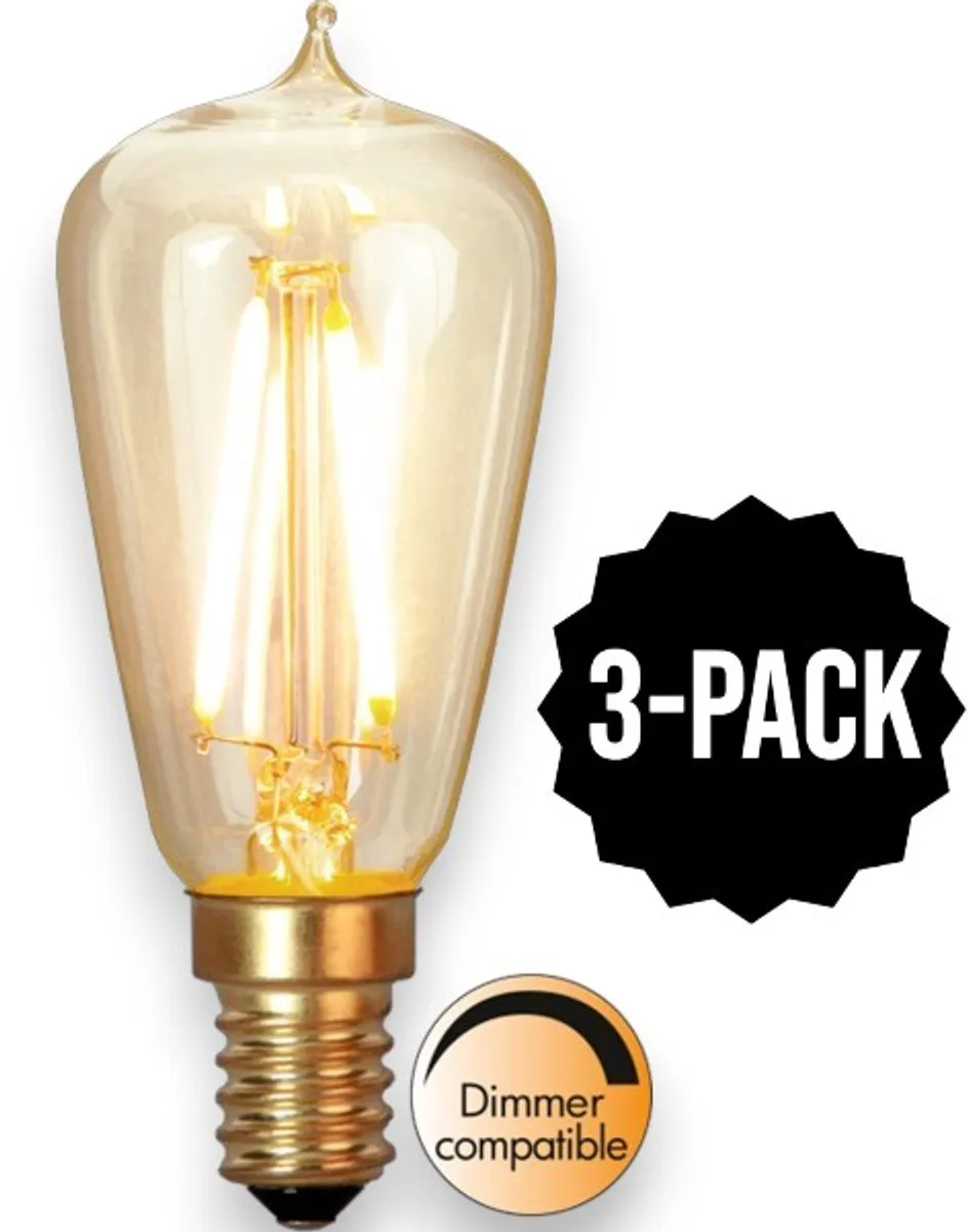 Star Trading Druppel-Edison Lamp 3-Pack