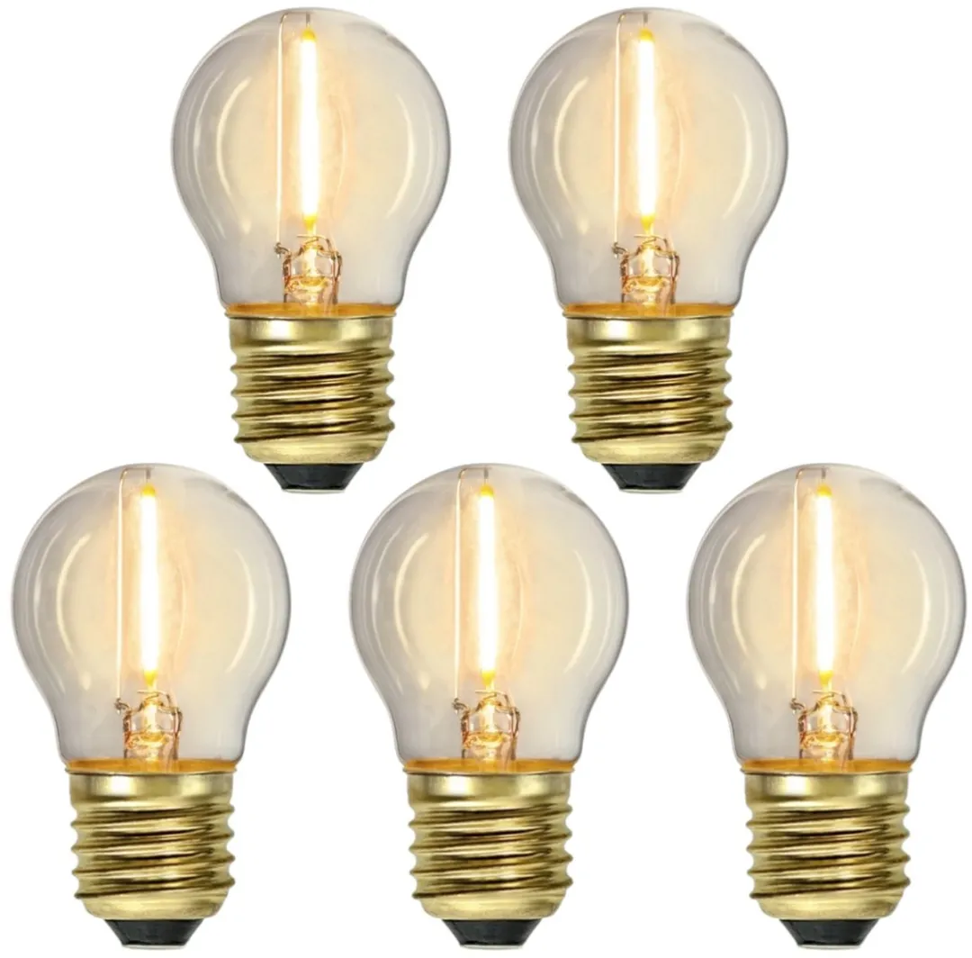 Star Trading Soft Glow Kogellamp E27 0,8W - 5 Stuks