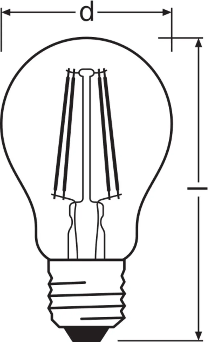 Osram Parathom Classic LED E27 4W - Warm Wit