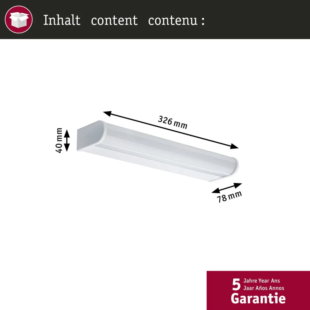 Paulmann Selection Bathroom LED-wandlamp Arneb 9W - 550lm - IP44 - afbeelding 6 van 6
