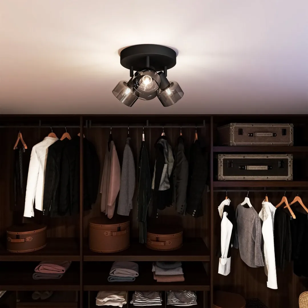 Philips Sleet Opbouwspot 3x E14 Warmwit - Zwart