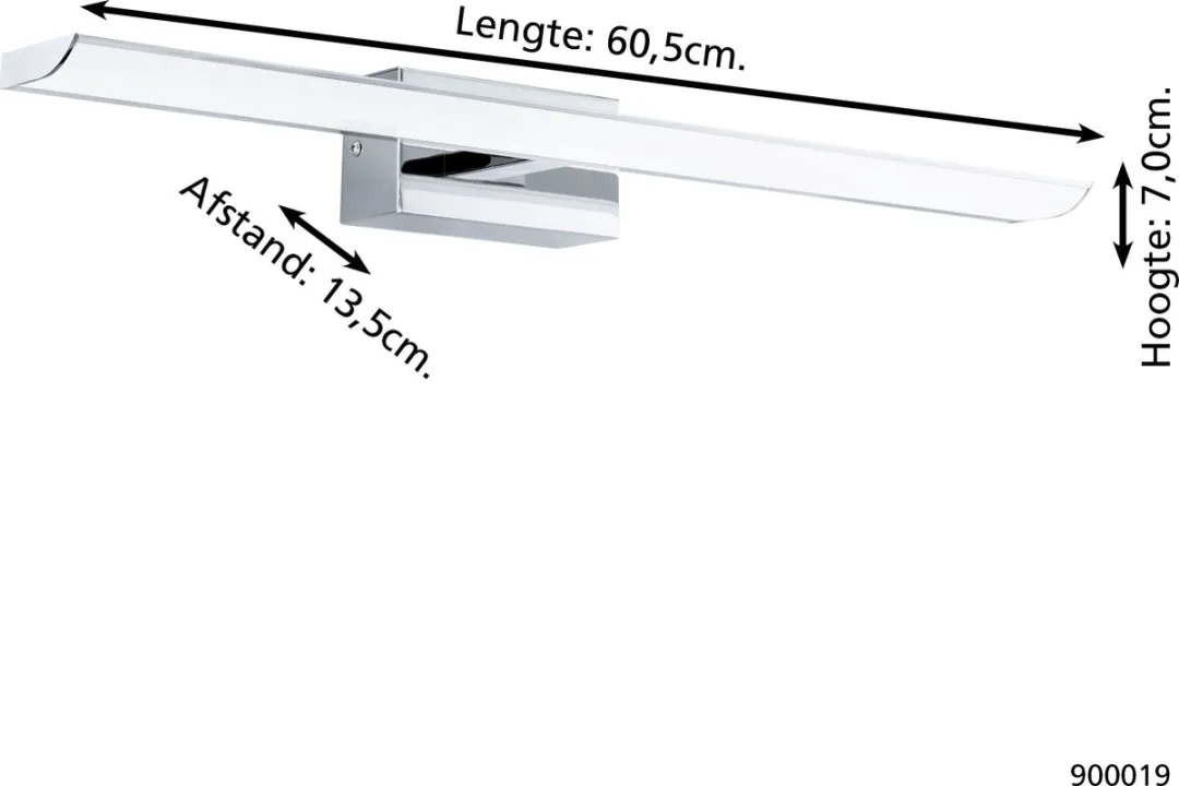 EGLO connect.z Tabiano-Z Smart Spiegellamp - 60,5 cm - Grijs|Wit