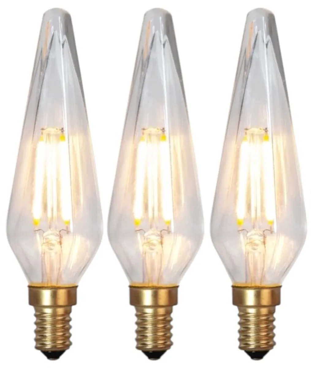 Star Trading Diamant Lamp E14 0.3W Super Warm Wit - 3 Stuks