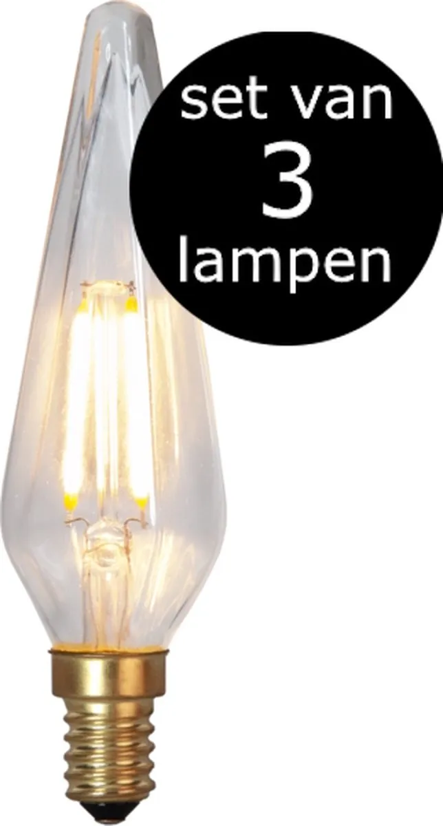 Star Trading Diamant Lamp E14 0.3W Super Warm Wit - 3 Stuks