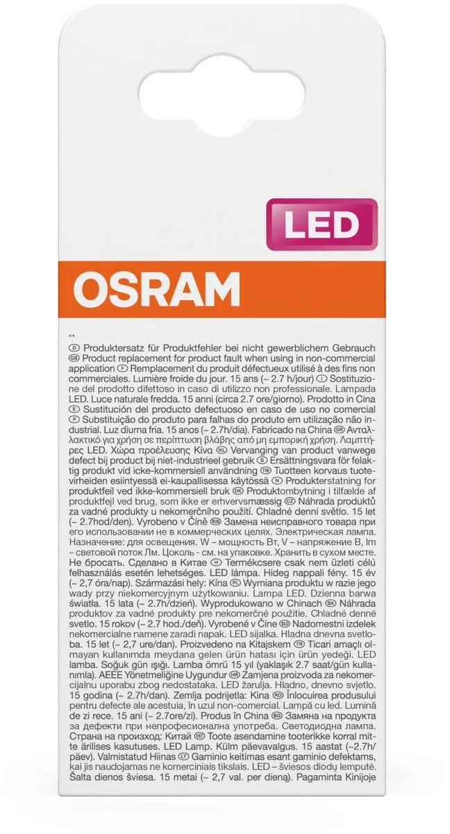 Osram LED-lamp A60 Stervorm Filament 5,9W E27 806lm - Helder