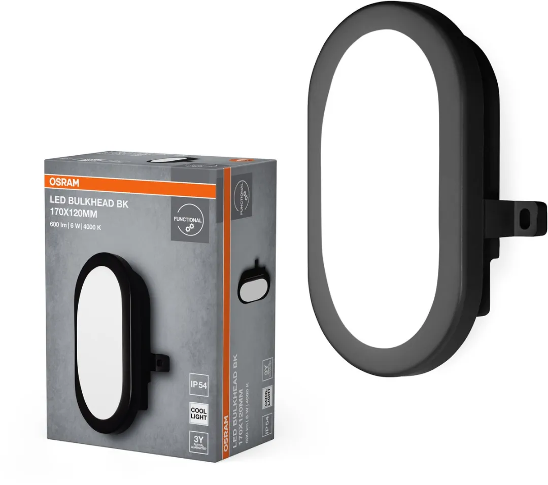 Osram LED Wandlamp Bulkhead 6W 4000K - Zwart