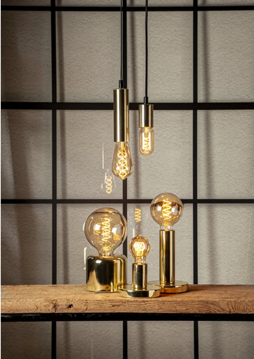 Star Trading Druppel Edison Lamp E27 3.2W - Warm Wit 2200K - Dimbaar - Amber