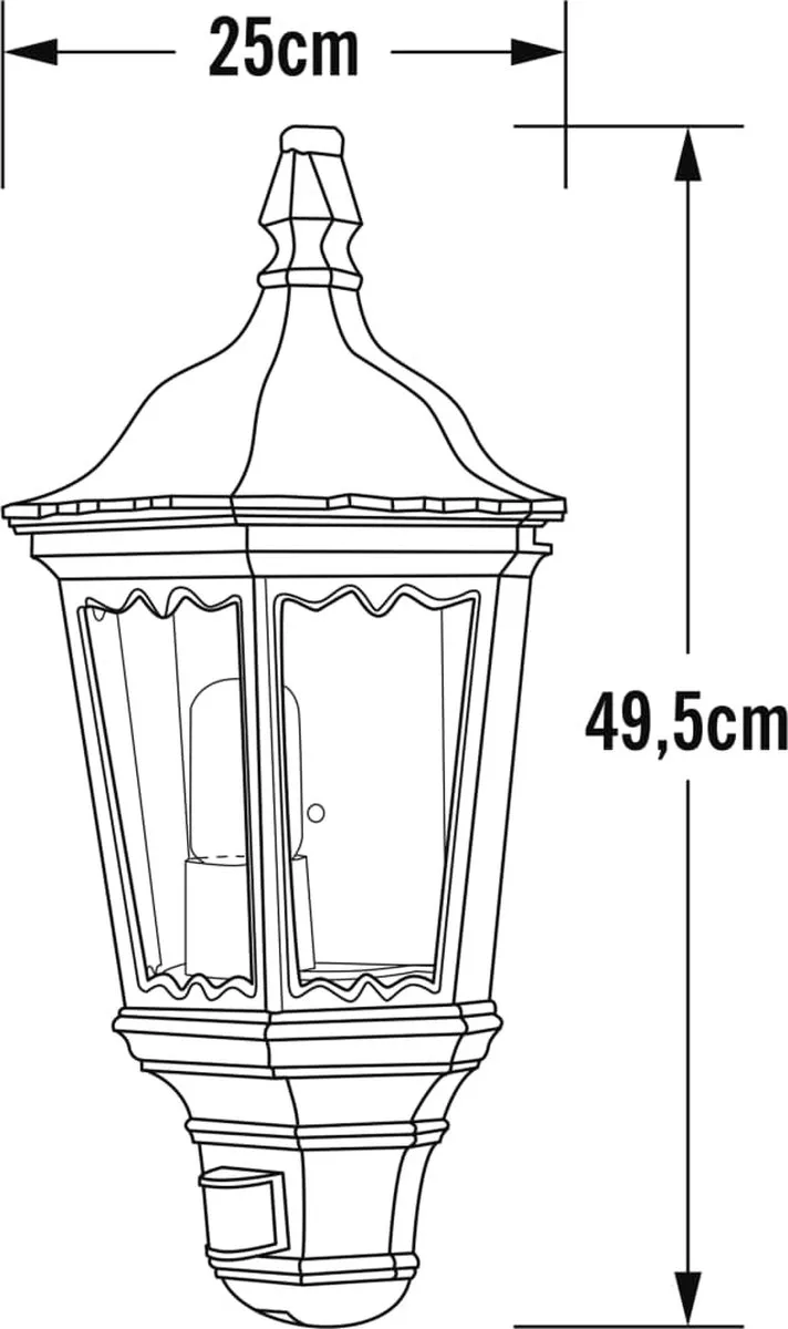 Konstsmide Firenze Wandlamp 100W Matzwart